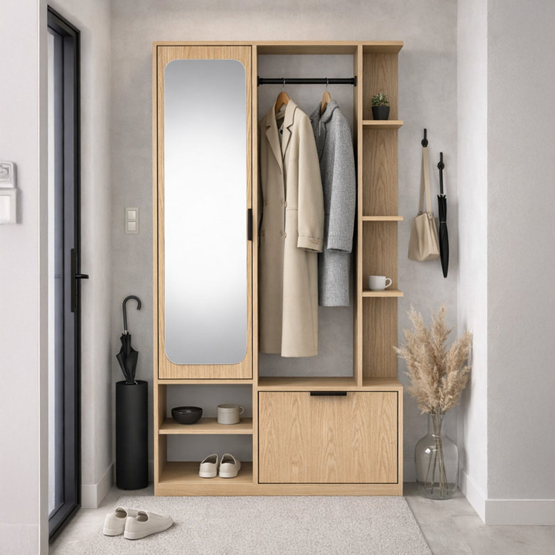 Hall Tree 100cm Wide, Brown