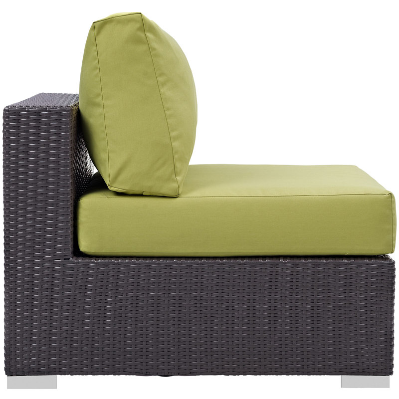 Convene Armless Patio Chair with Cushions, Peridot