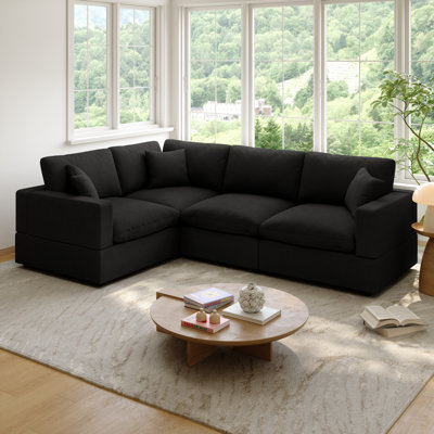 Cloud Couch Modular Sectional Sofa, Deep Seat Convertible Modular Couches For Living Room, Modern Comfy Down Filled Soft Cloud Sectional Sofa