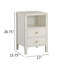 Table de chevet à 2 tiroirs Winston avec pieds cannelés élégants et rangement spacieux, parfait pour toute chambre-849632714