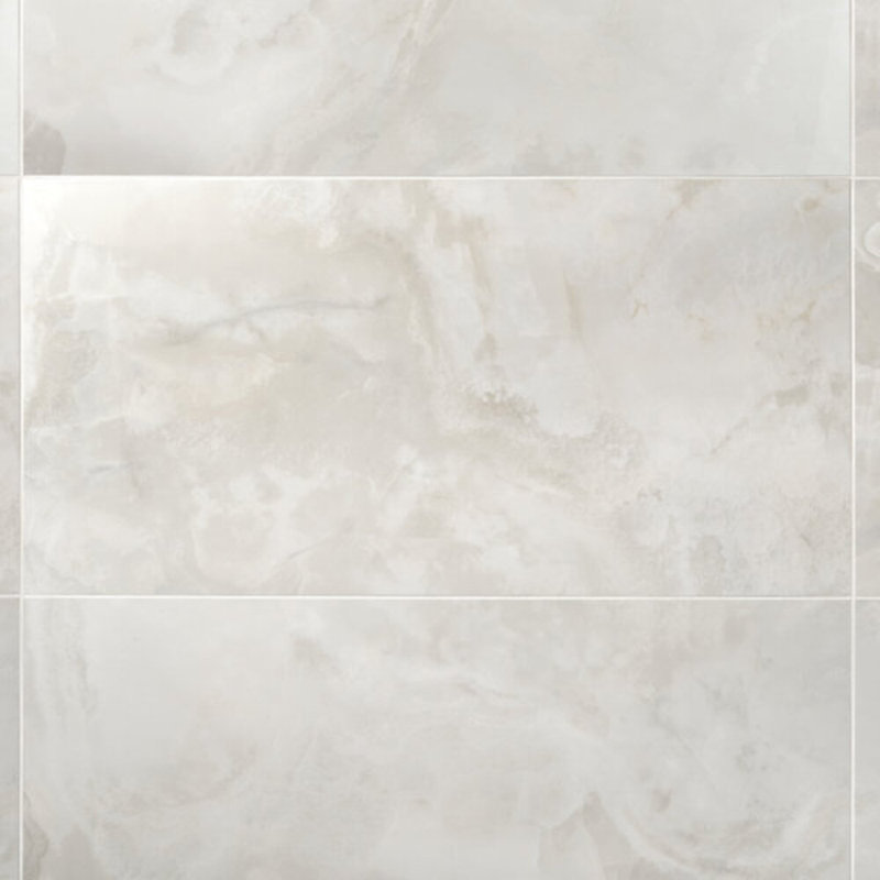 Jewel Onyx 24X48 Polished Porcelain Tile, White