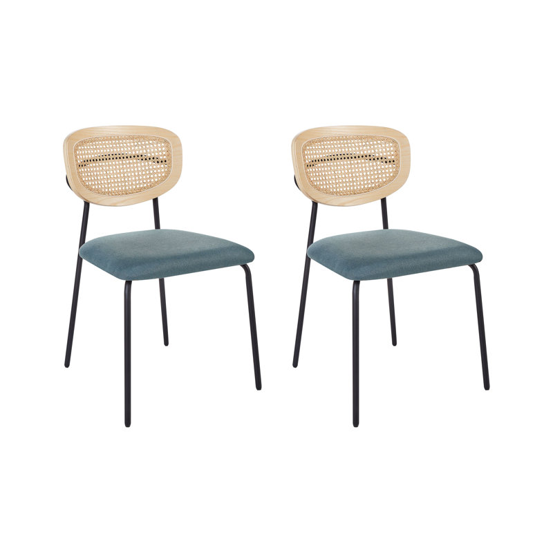 Altonette 19.29cm H Polyester Upholstered Full Back Side Chair, Teal