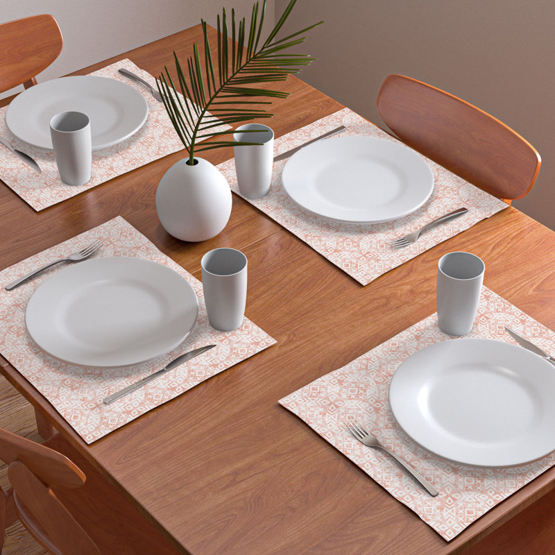 Cotton Geometric Rectangle Placemat