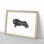 Wombat Illustration in Black & White - Framed Print-55641726-55641728
