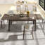 Table de salle à manger extensible à grain de bois rectangulaire pour la maison et le bureau