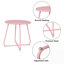 Table d'extérieur en fer rose