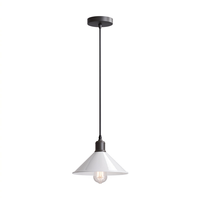 Lennie 1 - Light Dome Pendant, White