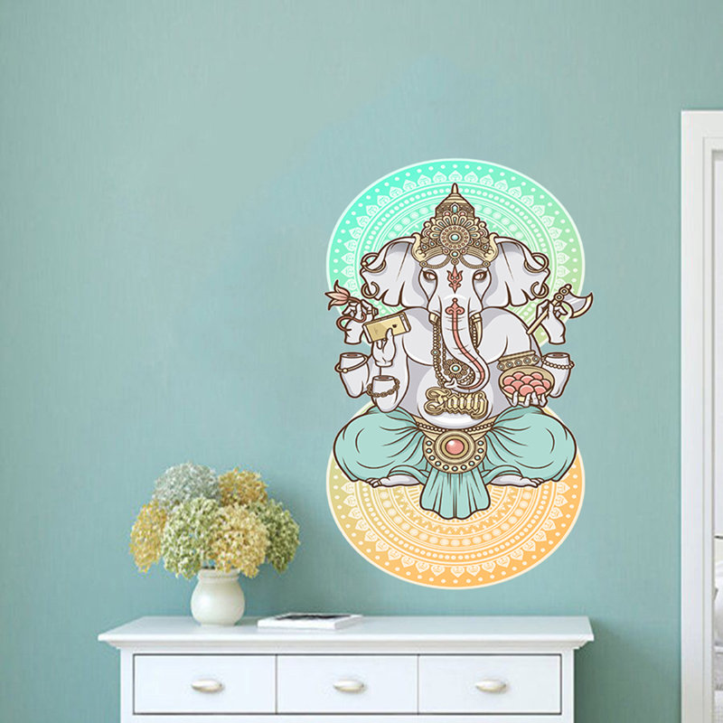 Autocollant Ganesha, décalque Ganesha, art mural Ganesha, H 37 po x l 22 po