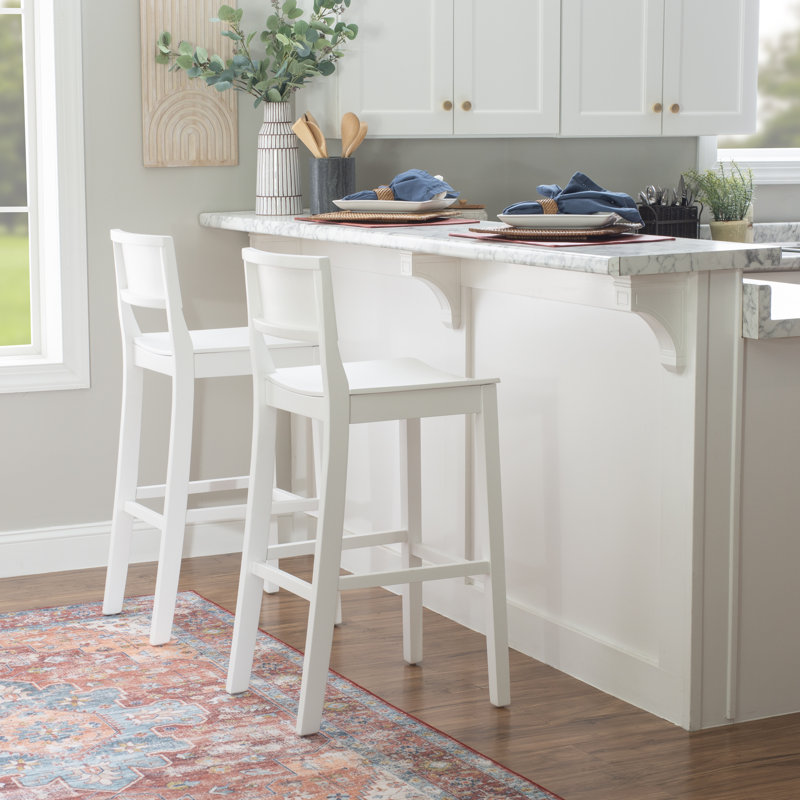 Tabouret de bar 30 po Yalingup, Blanc, Tabouret de bar (siège d'une hauteur de 30,5 po)