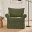 Chaise d'appoint rembourrée avec repose-pieds en chenille-743789303