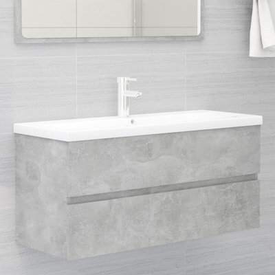 Ebern Designs Audreyonna 1000 mm L x 385 mm W Ceramic Rectangle Sink with Tap and Overflow