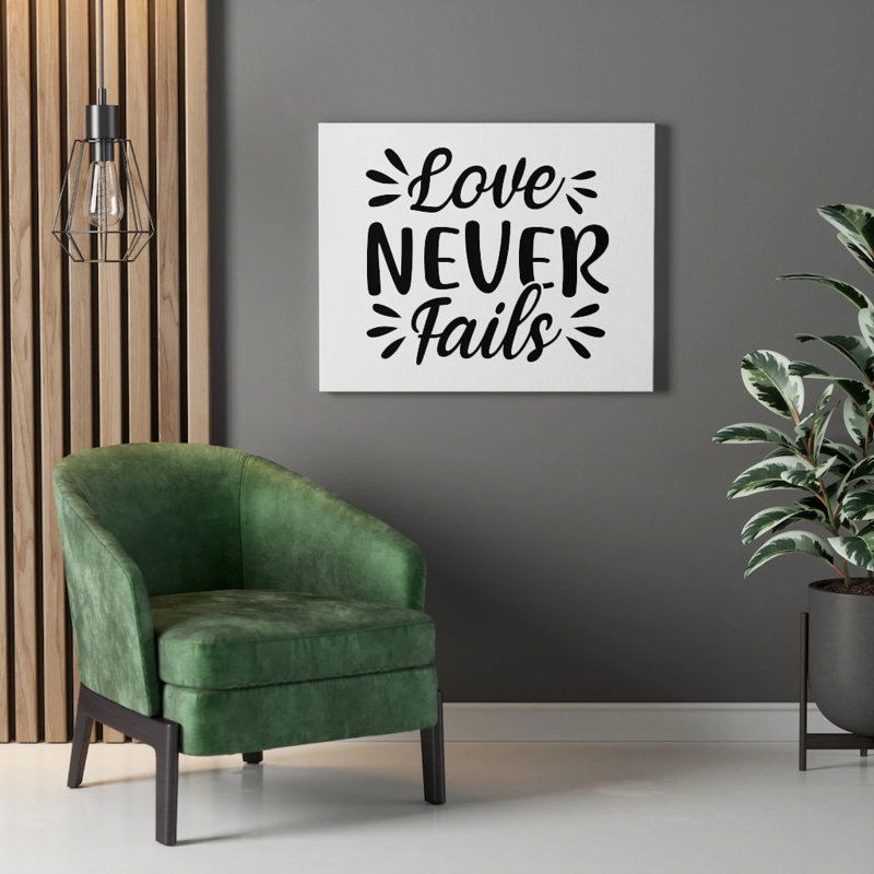 Lover Never Fails - Wrapped Canvas Print, 46cm H x 61cm W