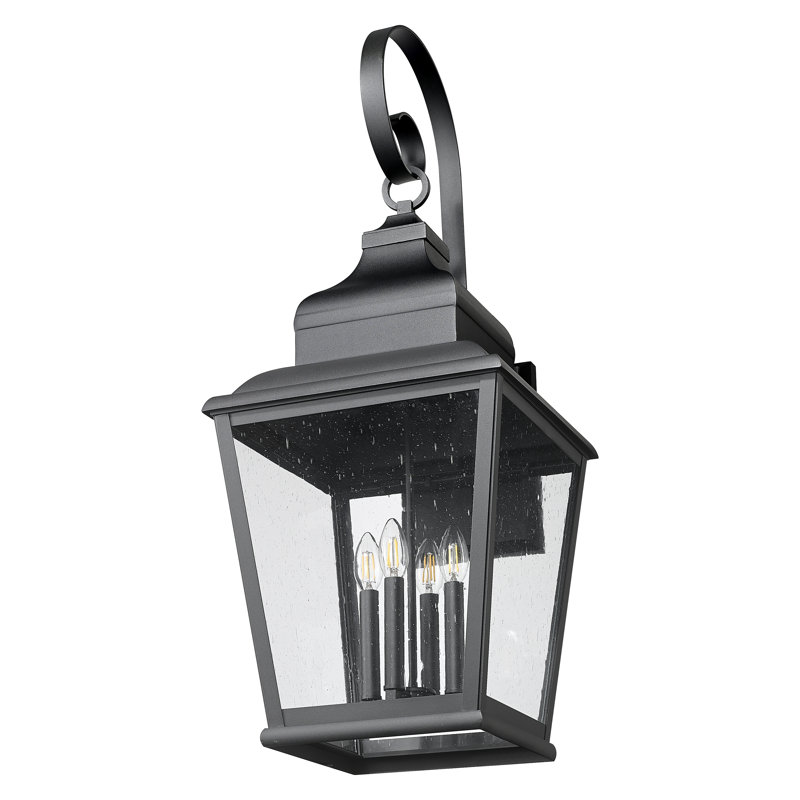 Raphael 36.25 inch Sand Black 4 Light Outdoor Wall Light, 36.25