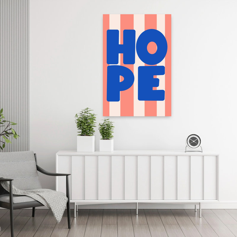 Hope, art mural contemporain, H 36 po x l 24 po