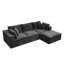 Canapés modulaires confortables, velours côtelé moelleux, solution de salon moderne