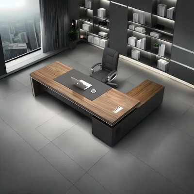 modern Luxury artificial wooden computer desk