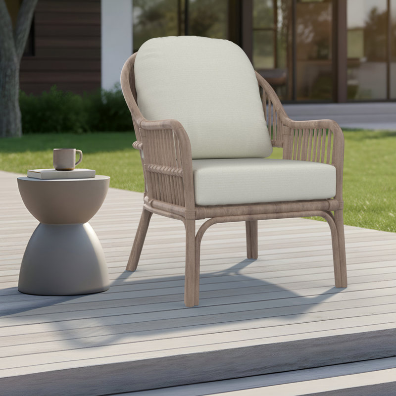 Outdoor Sunbrella® Seat/Back Cushion, Canvas Natural Sunbrella® Canvas