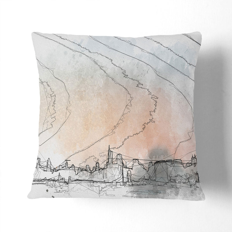 Square Throw Cushion, 55cm H x 55cm W x 20cm D, White