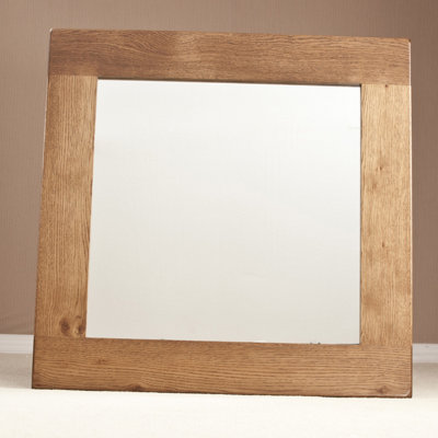Wood Flat Wall Mirror