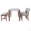 Ensemble de salle à manger 4 pièces avec table en marbre, chaises rembourrées et banc, conception peu encombrante pour les salles à manger modernes-666053067