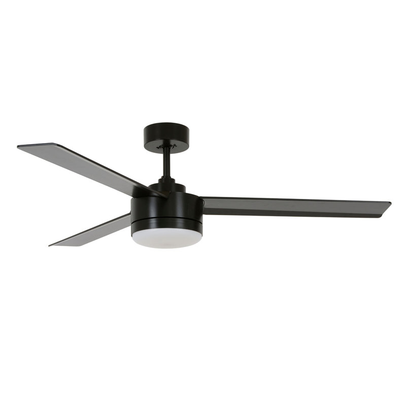 132 Cm Led Ceiling Fan Bayside Lagoon With Remote Control, Black