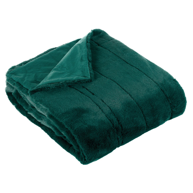 Empress Hand Woven Throw Blanket, Emerald, 140cm W x 200cm L