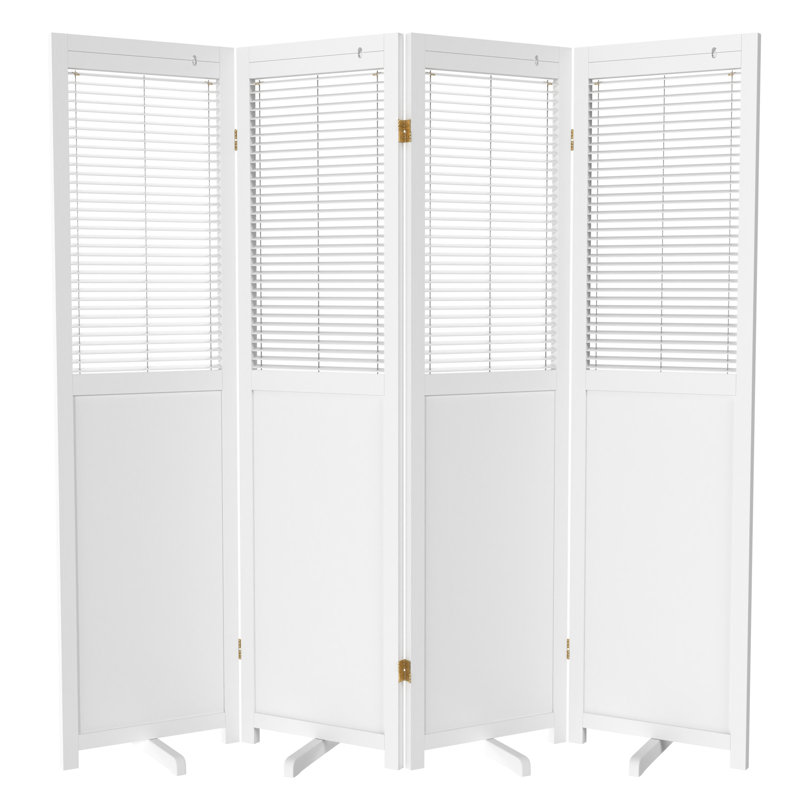 Cloison pliante haute de 6 pi Cayenna, 4, Blanc