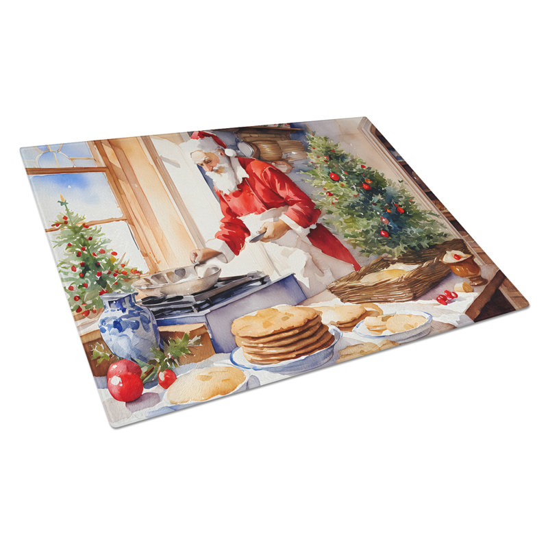 Planche à découper en forme de biscuits avec père Noël Babbo Natale