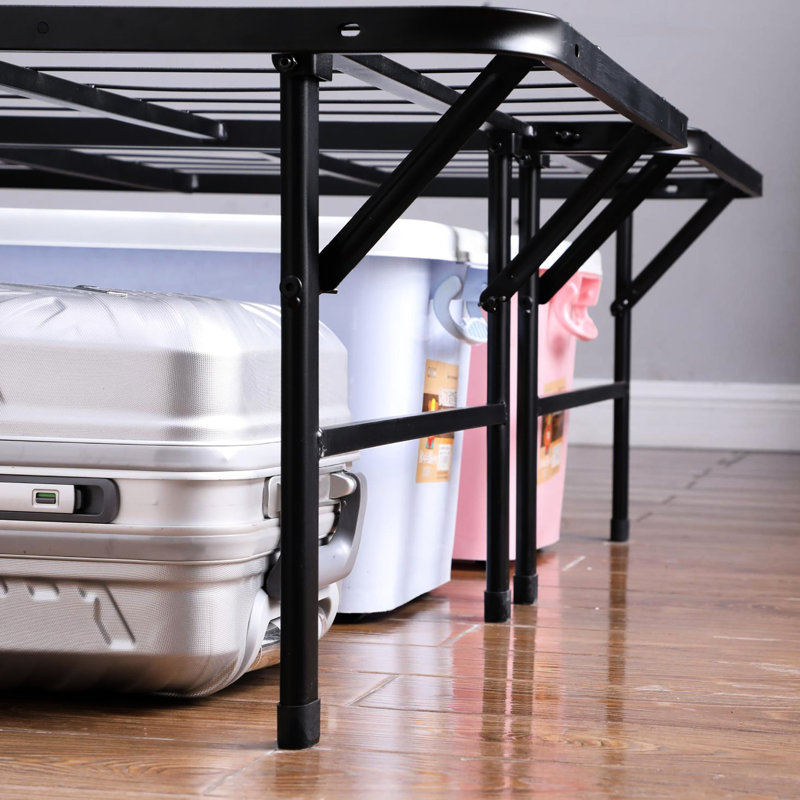 Black Full Platform Bed, Heavy Gauge Steel For A Serene Nighttime Slumber Size To Stability, Full