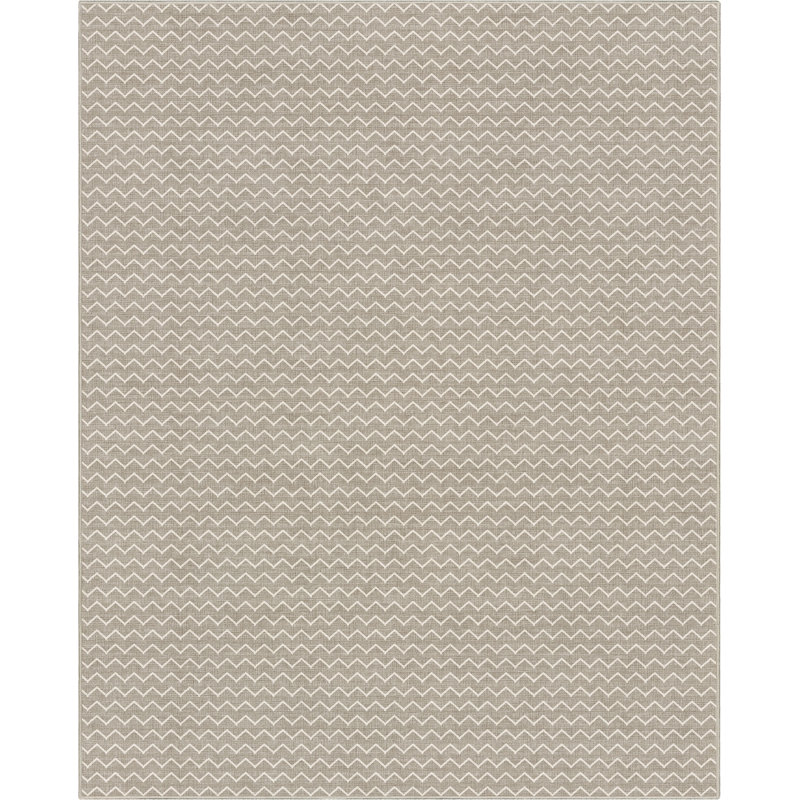Tapis tissé à plat à chevron brun Kehr Mesa - Facile à nettoyer et durable, Rectangle 9 pi 10 po x 7 pi 10 po