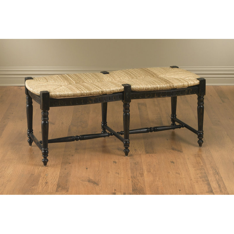 Banc en bois et mèche Damari, Noir