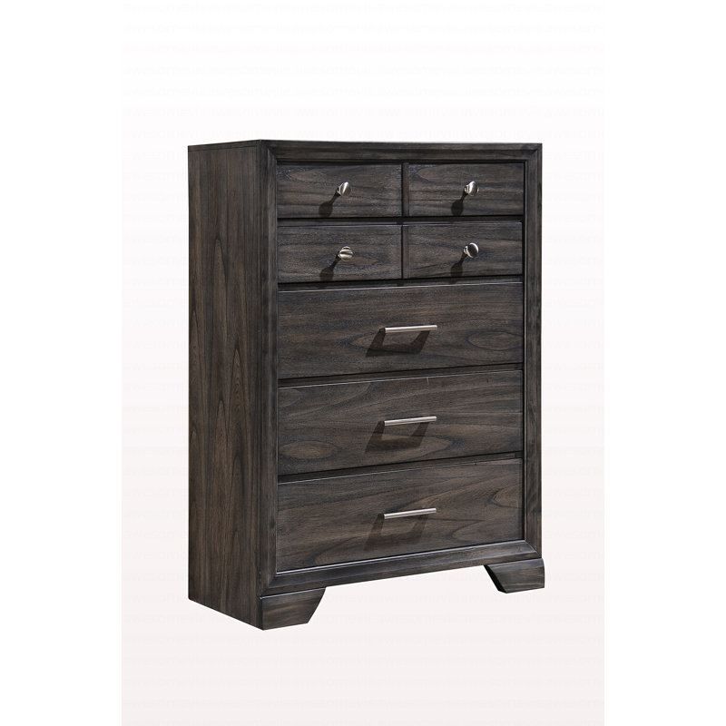 Commode en bois gris foncé 1Pc
