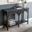 Console 47,2 x 15,7 x 31,9 po en bois noir avec accents dorés
