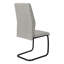 Chaise de salle à manger, ensemble de 2, latérales, rembourrées, cuisine, salle à manger, hauteur 39 po, tissu gris, métal noir, contemporain, moderne
