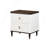 Carena White & Walnut Finish Night Stand W/USB