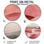 «Fragmented Terrain In Blush», art mural rond grand paysage abstrait-1245065215