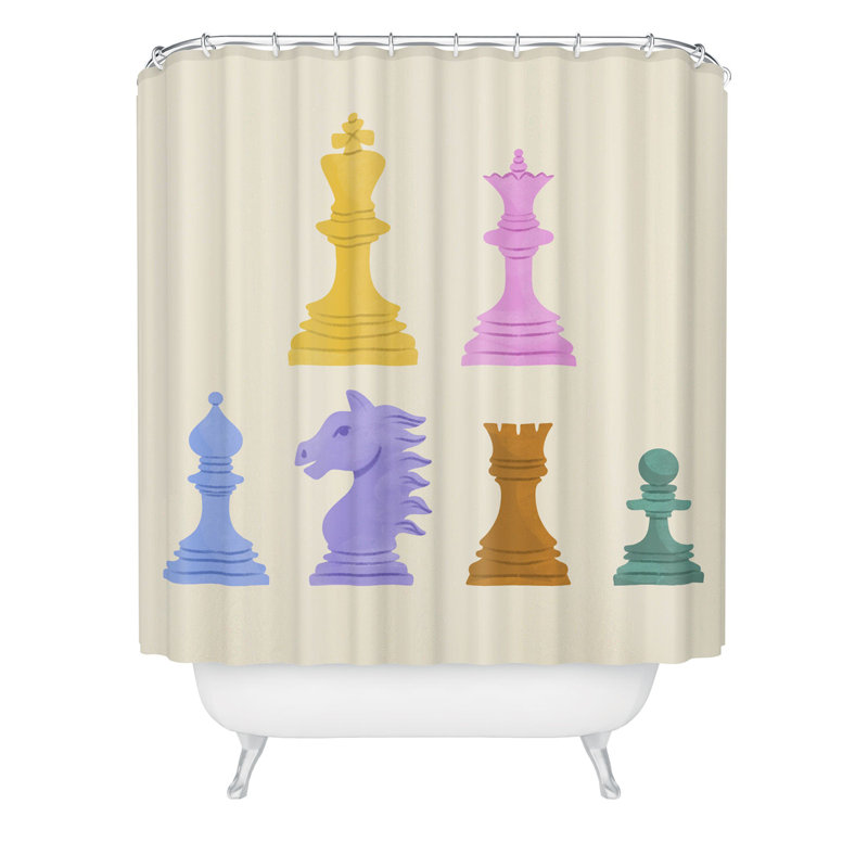 Design by Spark Chess Shower Curtain