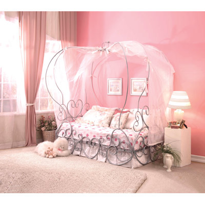 Pumpkin Design Canopy Bed, Twin Metal Bed