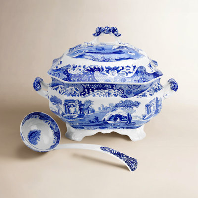 Blue Italian Porcelain Tureen