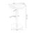 White Backless side Chair(Set of 2)