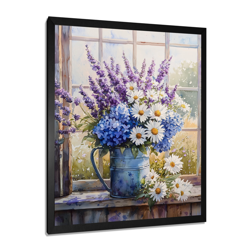Champlin - art mural floral, Noir, H 20 po x l 12 po, Reproduction encadrée d'une seule photo