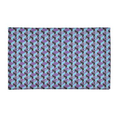 Tapis mauve/bleu clair dark skyscrapers