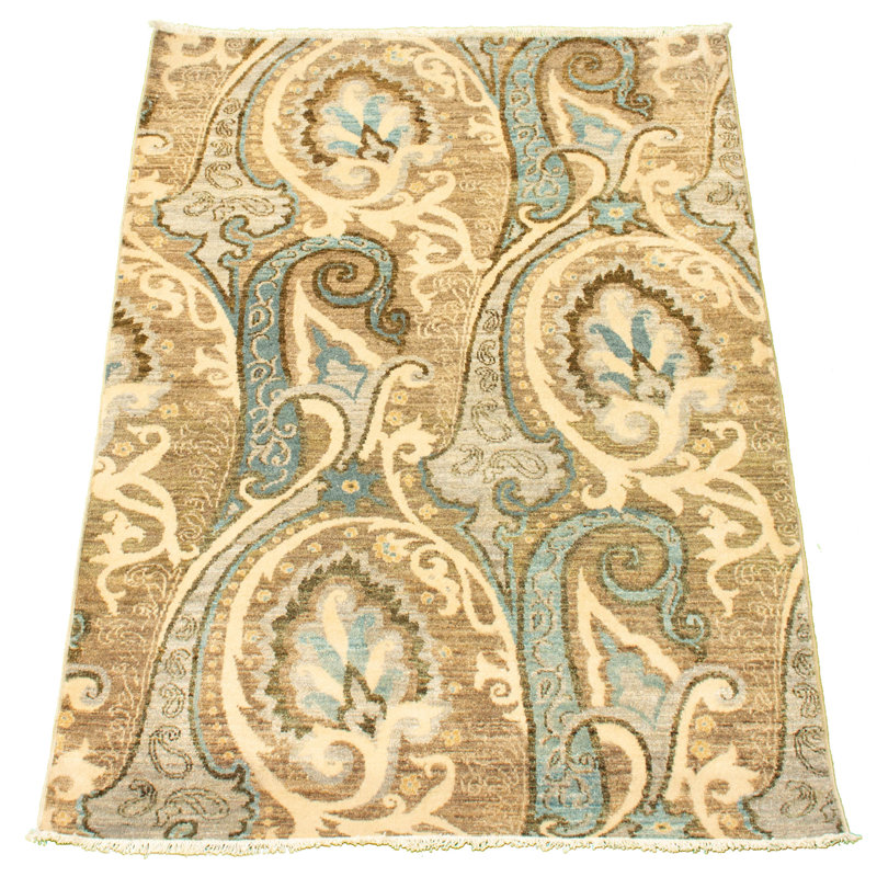 Cassello One-of-a-Kind 4'2" X 6' New Age Wool Area Rug in