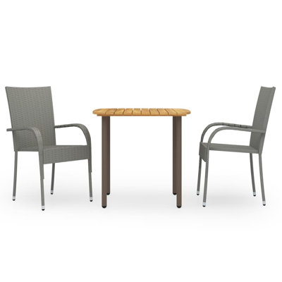 Rigby 2 - Person Acacia Patio Dining Set with Square Table