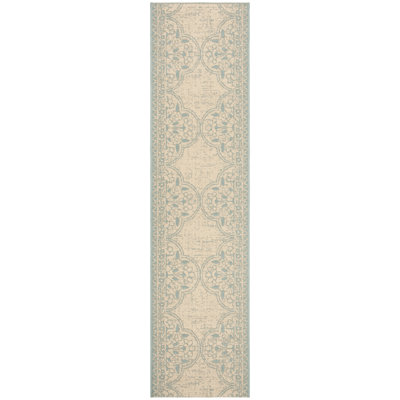 Danya Aqua/Cream Indoor/Outdoor Area Rug