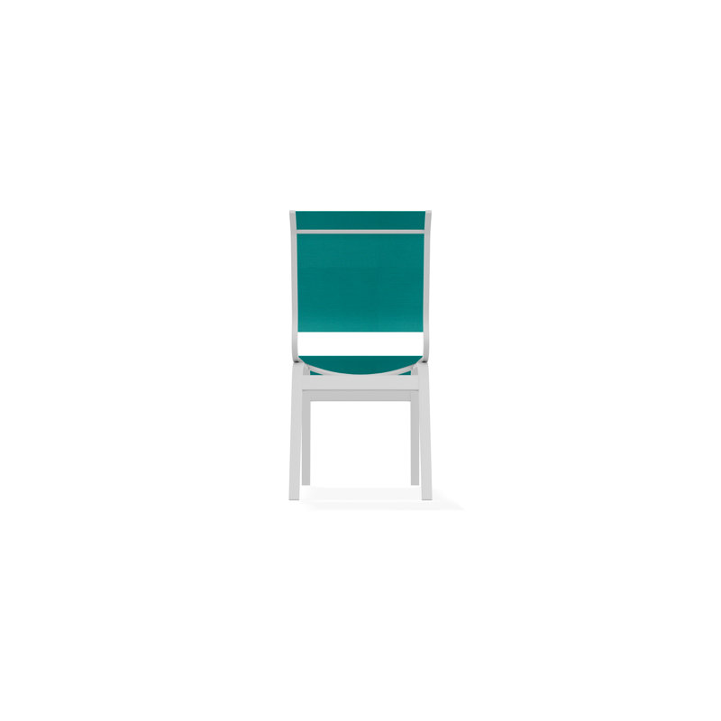 Aruba II Outdoor Dining Chair, Aqua, White