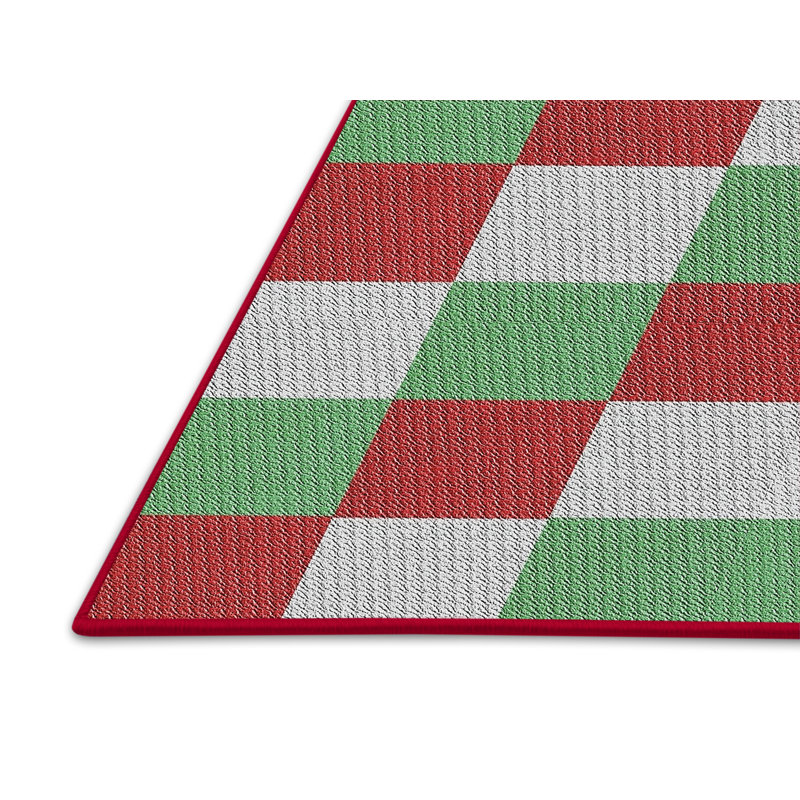 Tapis décoratif vert géométrique Sandridge, Rectangle 5 pi x 7 pi