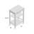 Ahseem 24" Transitional Rolling Kitchen Serving Cart with Wine Rack, Drawer, and Towel Bar