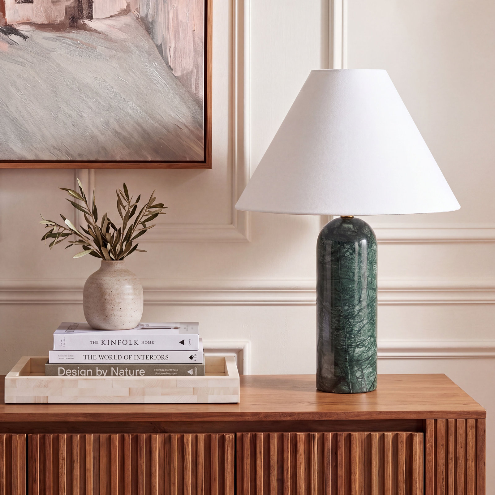 Genuine Marble Table Lamp