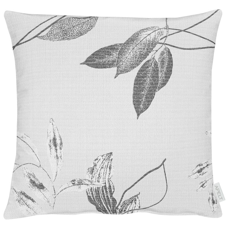 Taupe Square Cushion, Black/White